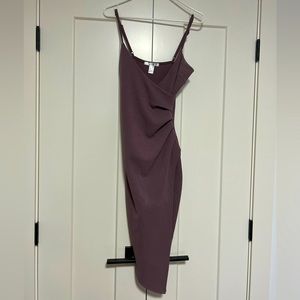Purple Ruched Strappy Dress